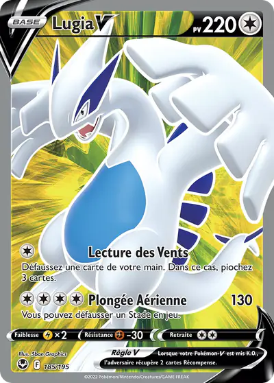 Image de la carte Pokemon Lugia V 185/195