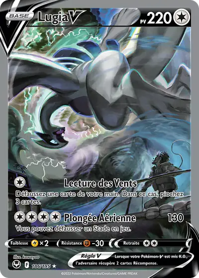 Image de la carte Pokemon Lugia V 186/195