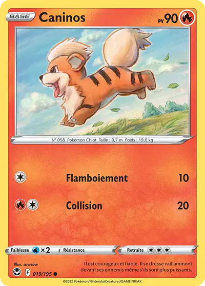 Image de la carte Pokemon Caninos 019/195
