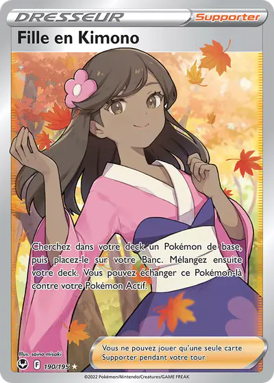 Image de la carte Pokemon Fille en Kimono 190/195
