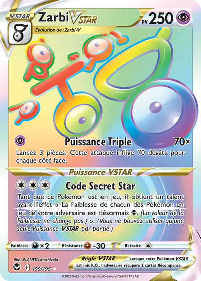 Image de la carte Pokemon Zarbi VSTAR 199/195