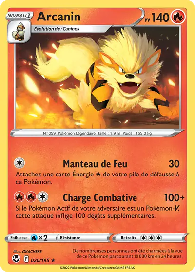 Image de la carte Pokemon Arcanin 020/195