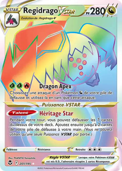 Image de la carte Pokemon Regidrago VSTAR 201/195