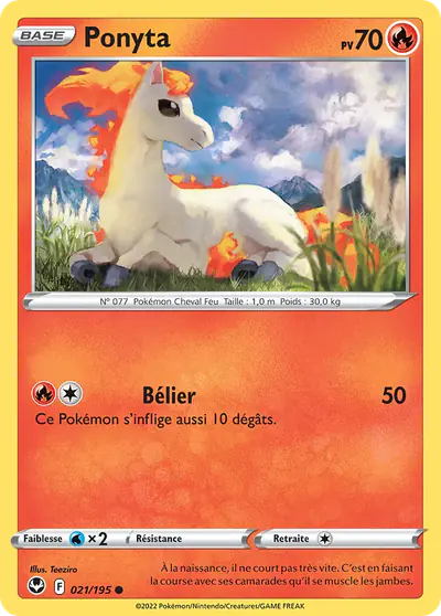 Image de la carte Pokemon Ponyta 021/195