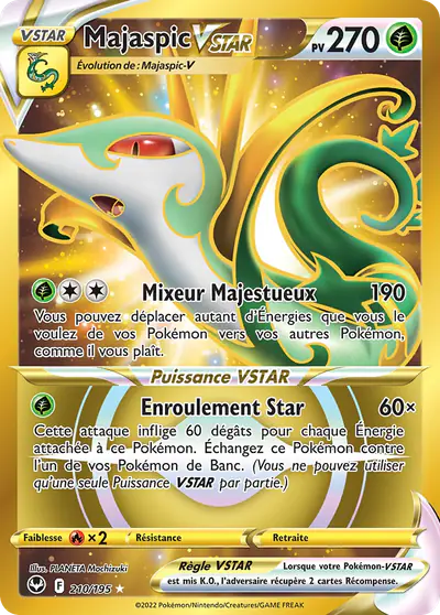 Image de la carte Pokemon Majaspic VSTAR 210/195