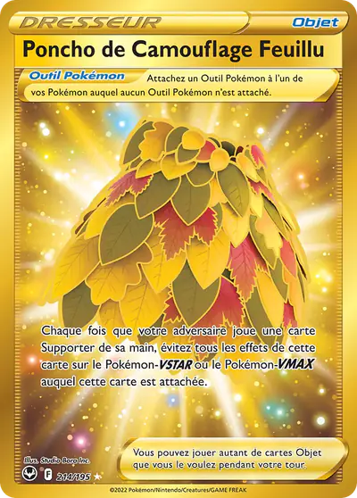 Image de la carte Pokemon Poncho de Camouflage Feuillu 214/195