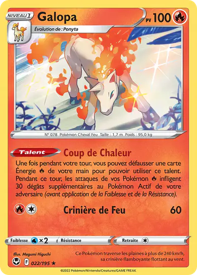 Image de la carte Pokemon Galopa 022/195