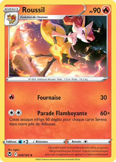 Image de la carte Pokemon Roussil 026/195