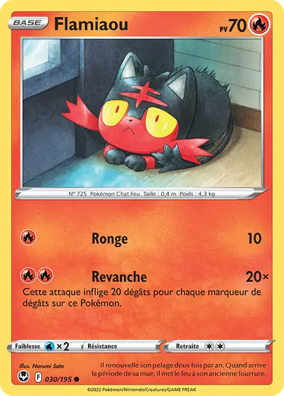 Image de la carte Pokemon Flamiaou 030/195