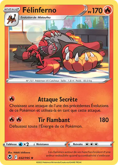Image de la carte Pokemon Félinferno 032/195