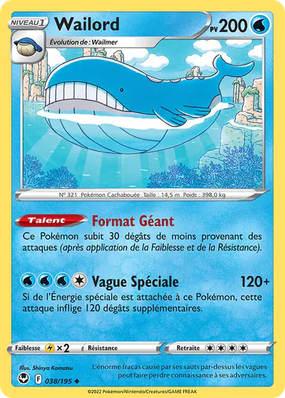 Image de la carte Pokemon Wailord 038/195