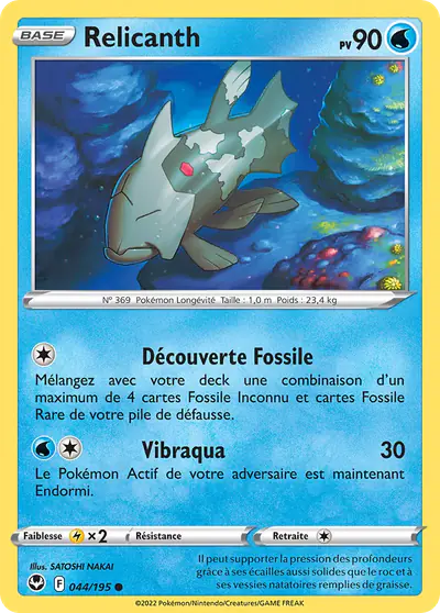 Image de la carte Pokemon Relicanth 044/195
