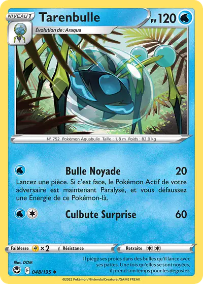 Image de la carte Pokemon Tarenbulle 048/195