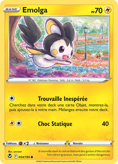 Image de la carte Pokemon Emolga 054/195