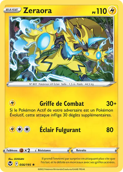 Image de la carte Pokemon Zeraora 056/195