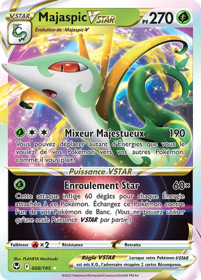 Image de la carte Pokemon Majaspic VSTAR 008/195