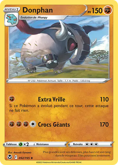 Image de la carte Pokemon Donphan 092/195