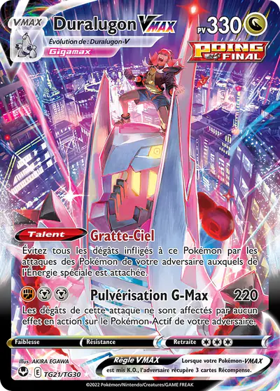 Image de la carte Pokemon Duralugon VMAX TG21/195
