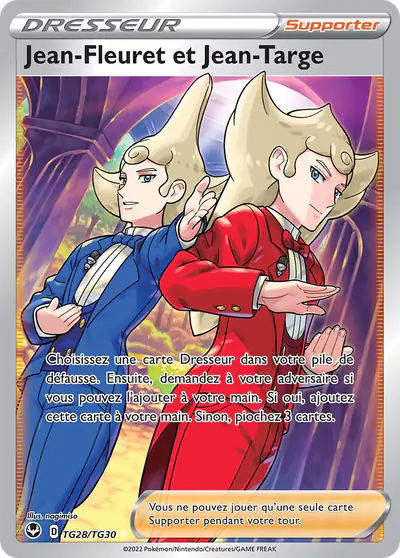 Image de la carte Pokemon Jean-Fleuret et Jean-Targe TG28/195