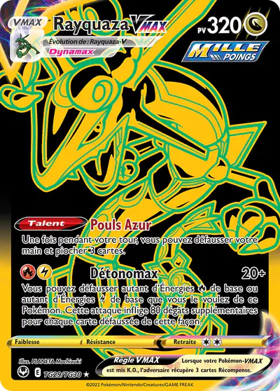 Image de la carte Pokemon Rayquaza VMAX TG29/195