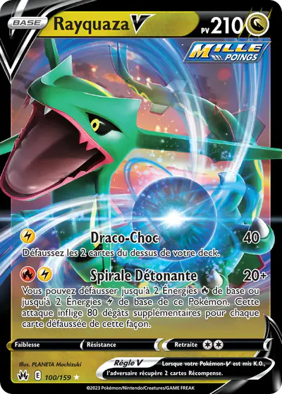 Image de la carte Pokemon Rayquaza V 100/159