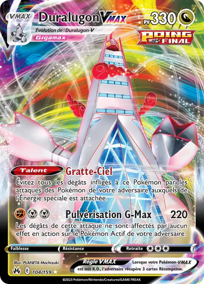 Image de la carte Pokemon Duralugon VMAX 104/159