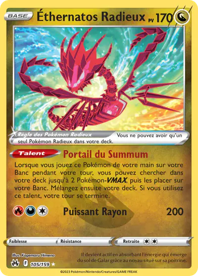 Image de la carte Pokemon Éthernatos Radieux 105/159