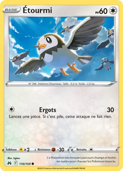 Image de la carte Pokemon Étourmi 110/159