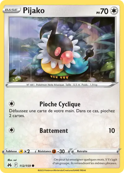 Image de la carte Pokemon Pijako 112/159