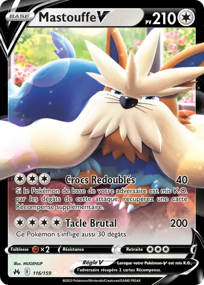 Image de la carte Pokemon Mastouffe V 116/159