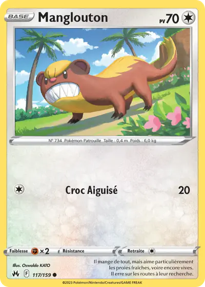 Image de la carte Pokemon Manglouton 117/159