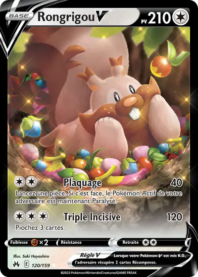 Image de la carte Pokemon Rongrigou V 120/159