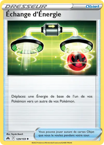 Image de la carte Pokemon Échange d'Énergie 129/159