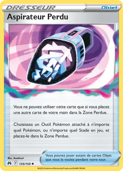 Image de la carte Pokemon Aspirateur Perdu 135/159