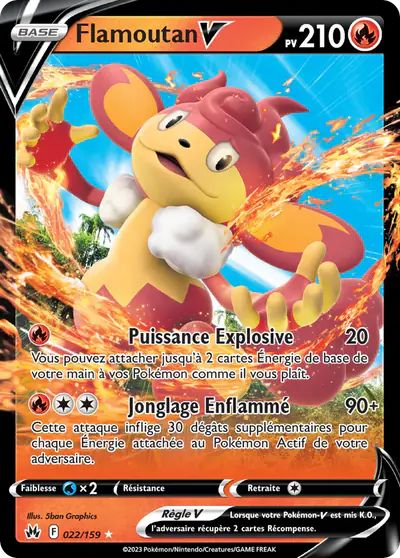 Image de la carte Pokemon Flamoutan V 022/159