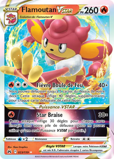 Image de la carte Pokemon Flamoutan VSTAR 023/159