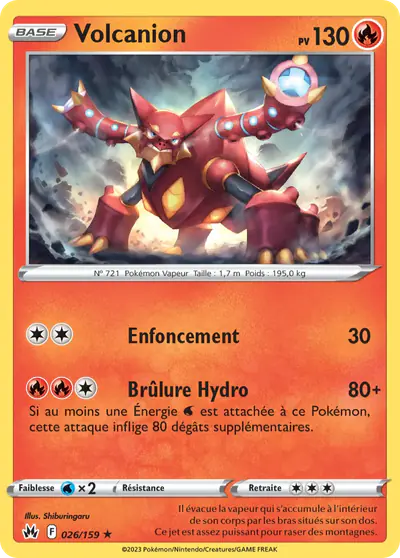 Image de la carte Pokemon Volcanion 026/159