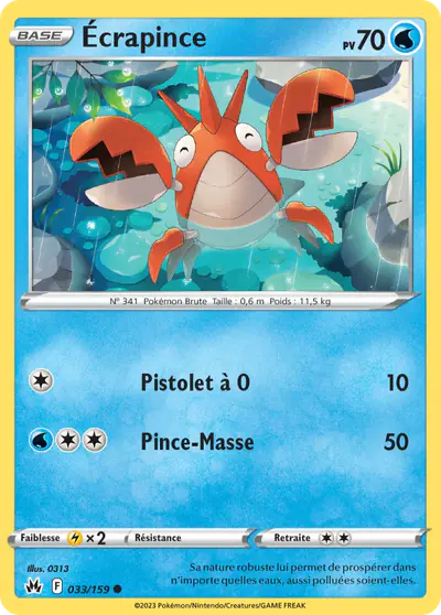 Image de la carte Pokemon Écrapince 033/159