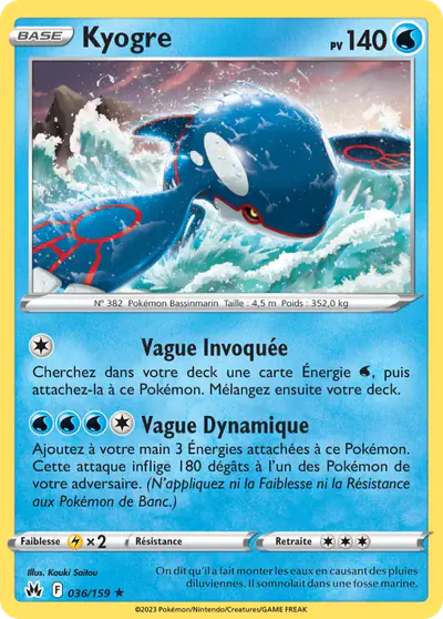 Image de la carte Pokemon Kyogre 036/159