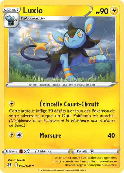 Image de la carte Pokemon Luxio 042/159