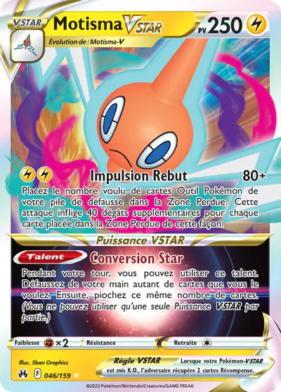 Image de la carte Pokemon Motisma VSTAR 046/159