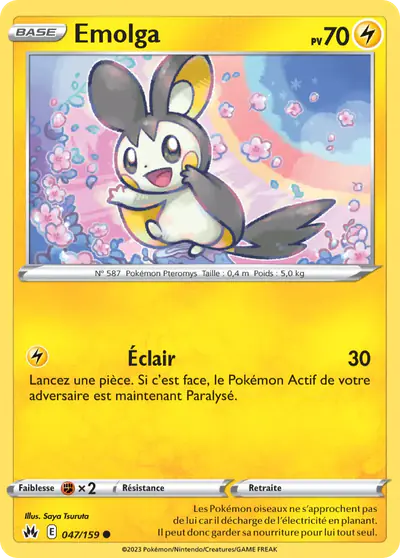 Image de la carte Pokemon Emolga 047/159