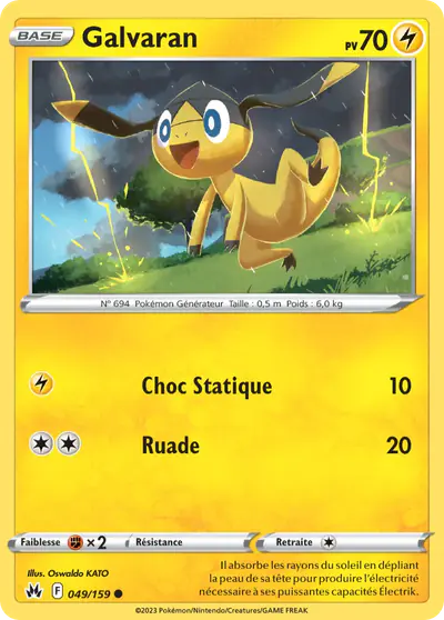 Image de la carte Pokemon Galvaran 049/159