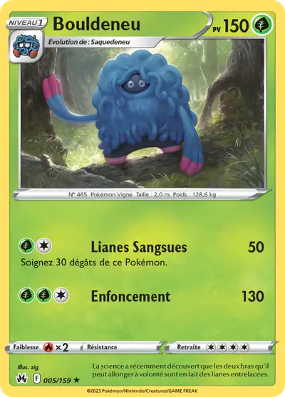 Image de la carte Pokemon Bouldeneu 005/159