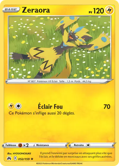 Image de la carte Pokemon Zeraora 052/159