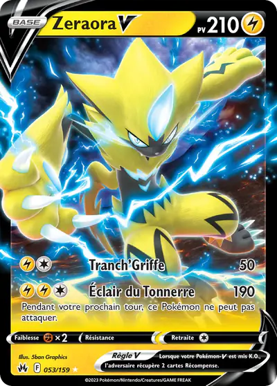 Image de la carte Pokemon Zeraora V 053/159