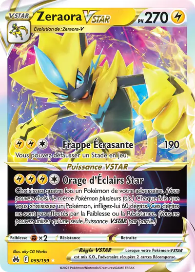 Image de la carte Pokemon Zeraora VSTAR 055/159