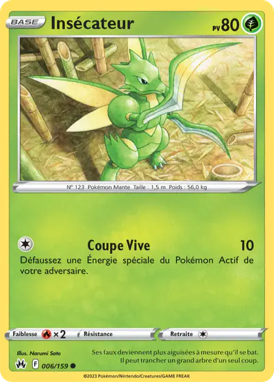 Image de la carte Pokemon Insécateur 006/159