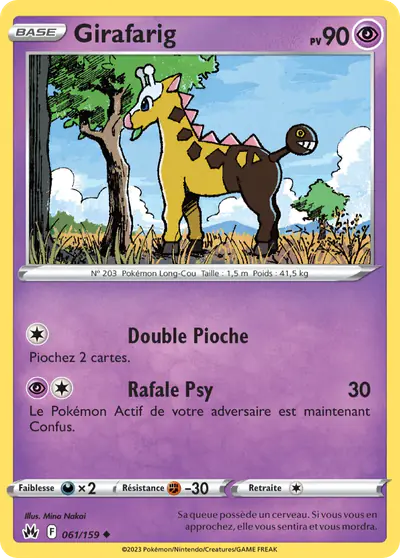 Image de la carte Pokemon Girafarig 061/159