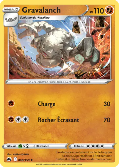 Image de la carte Pokemon Gravalanch 068/159